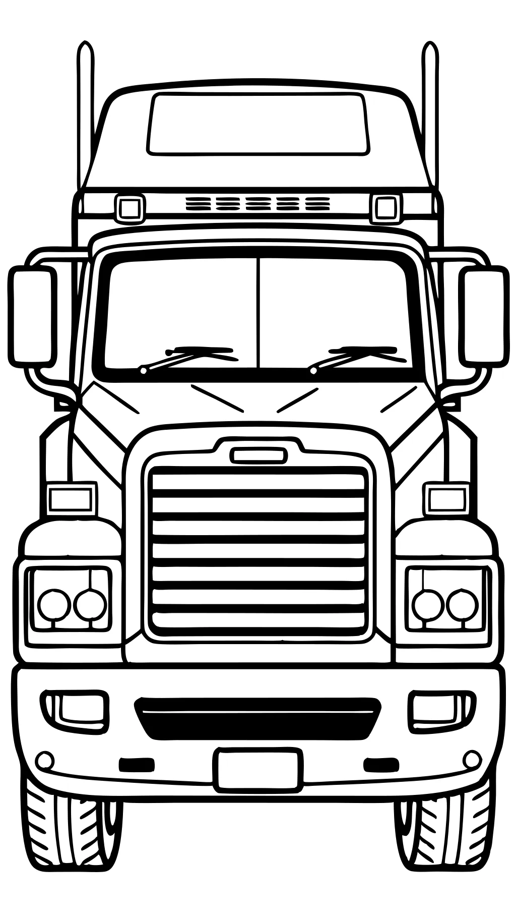 realistic truck coloring pages